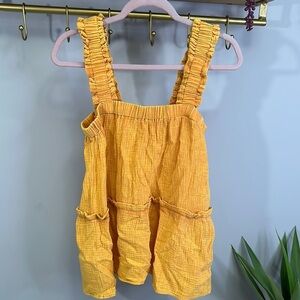 Yellow Tank Top Vibrant Lightweight Ruched - ODDI